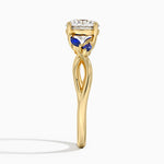 Willow Ring With Sapphire Accents Yellow Gold 18k Round Engagement Ring