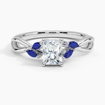 Willow Ring With Sapphire Accents Platinum Radiant Engagement Ring