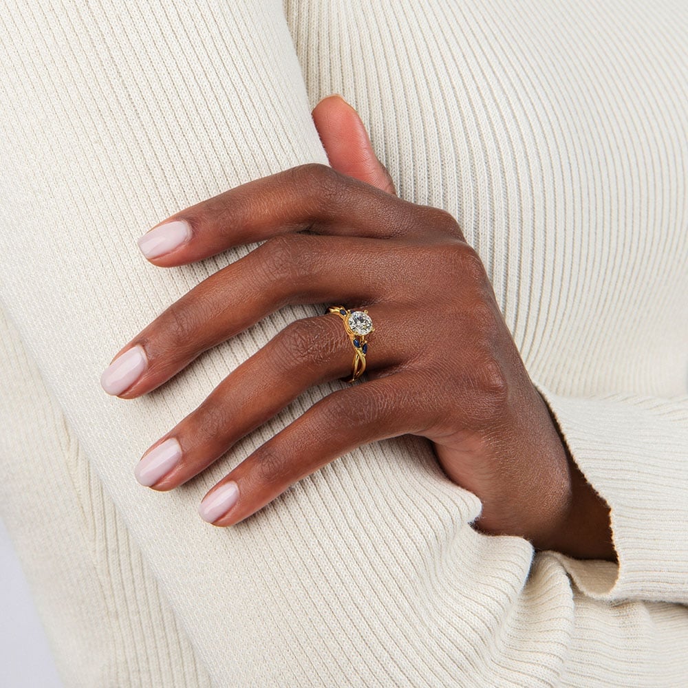 Willow Ring With Sapphire Accents Engagement Ring Setting