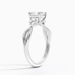 Willow Diamond Ring (1/8 ct. tw.) Platinum Asscher Engagement Ring