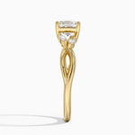 Willow Diamond Ring (1/8 ct. tw.) Yellow Gold 18k Asscher Engagement Ring