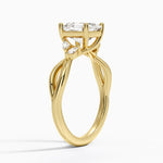 Willow Diamond Ring (1/8 ct. tw.) Yellow Gold 18k Asscher Engagement Ring