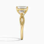 Willow Diamond Ring (1/8 ct. tw.) Yellow Gold 18k Emerald Engagement Ring