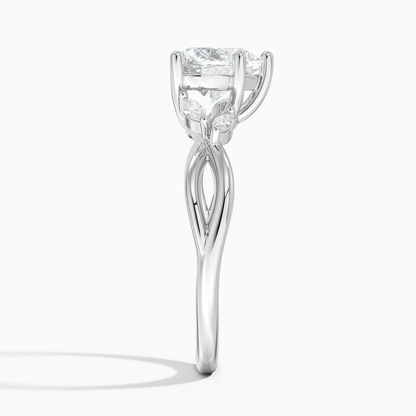 Willow Diamond Ring (1/8 ct. tw.) Platinum Heart Engagement Ring