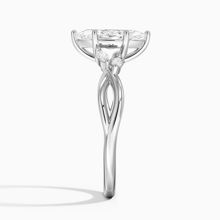 Willow Diamond Ring (1/8 ct. tw.) Platinum Marquise Engagement Ring