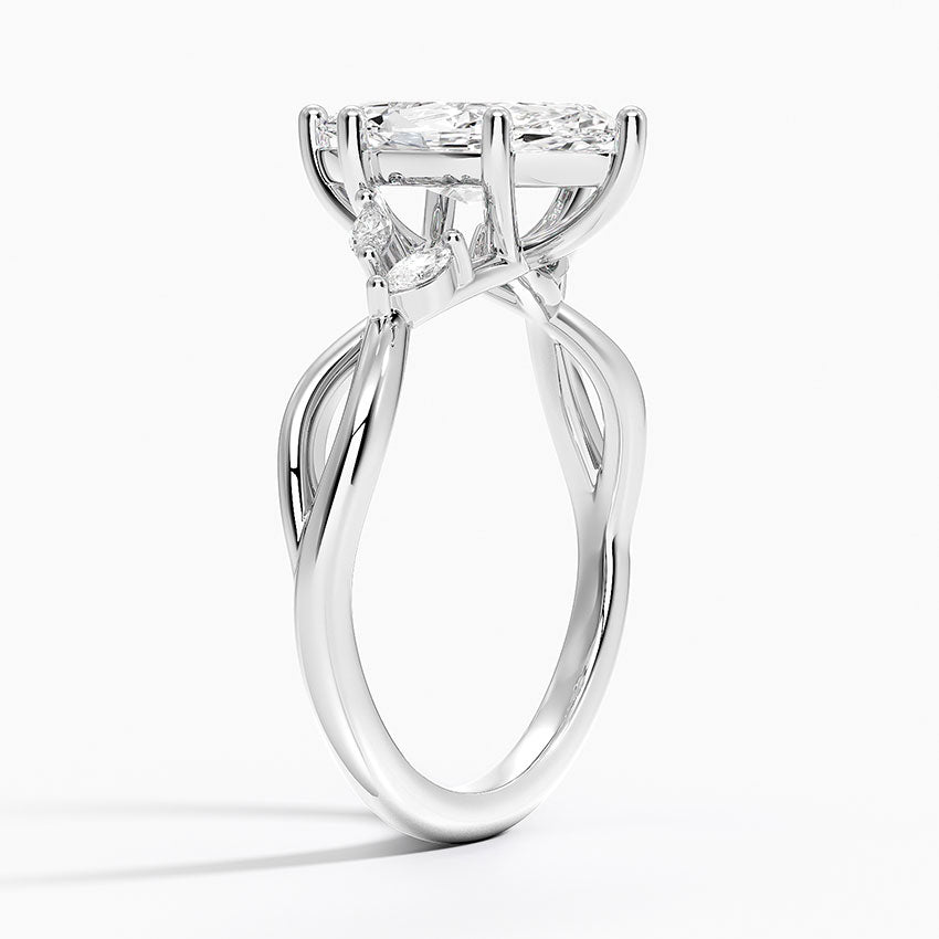 Willow Diamond Ring (1/8 ct. tw.) Platinum Marquise Engagement Ring