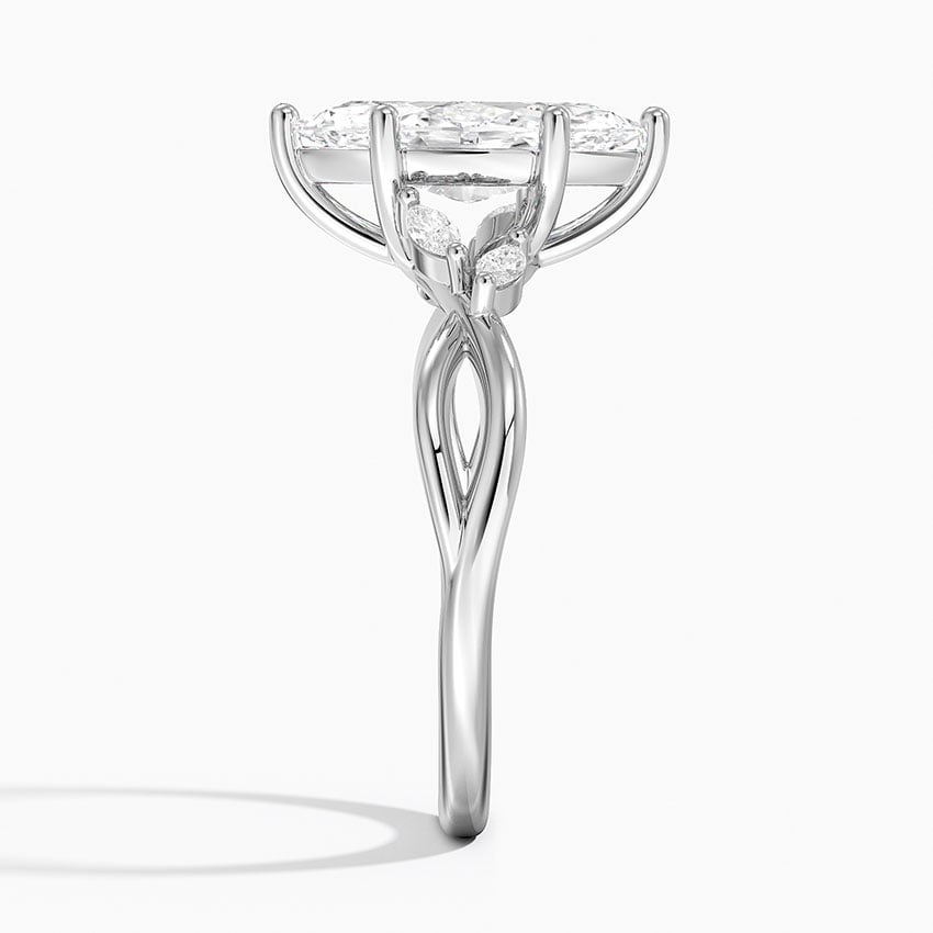 Willow Diamond Ring (1/8 ct. tw.) Platinum Marquise Engagement Ring