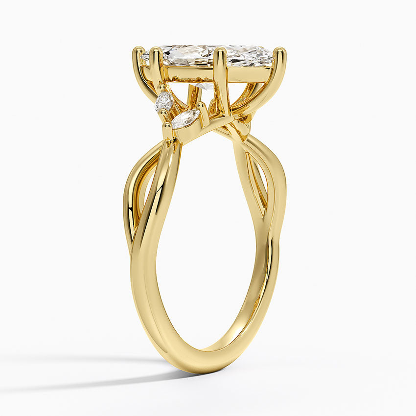 Willow Diamond Ring (1/8 ct. tw.) Yellow Gold 18k Marquise Engagement Ring