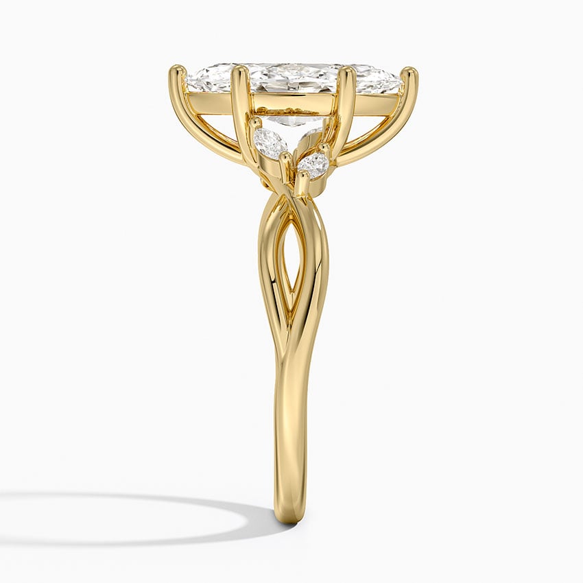 Willow Diamond Ring (1/8 ct. tw.) Yellow Gold 18k Marquise Engagement Ring