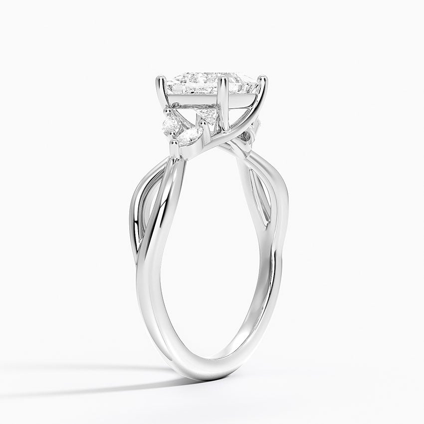 Willow Diamond Ring (1/8 ct. tw.) Platinum Princess Engagement Ring