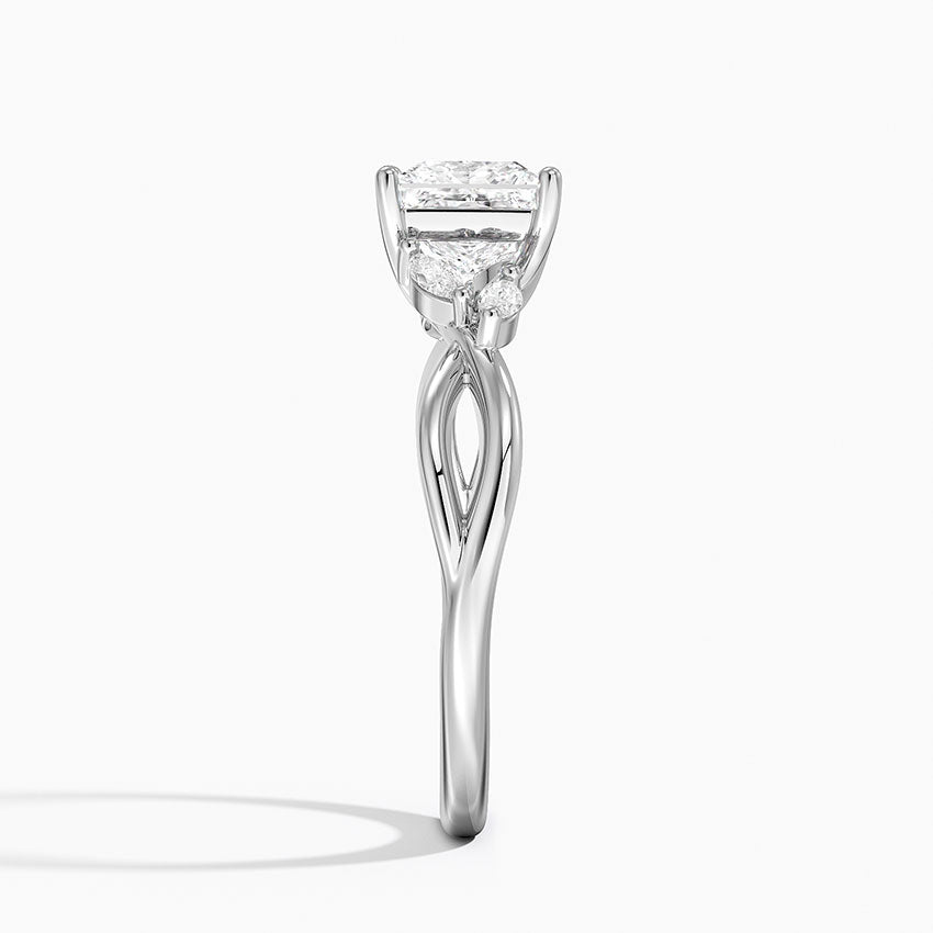 Willow Diamond Ring (1/8 ct. tw.) Platinum Princess Engagement Ring