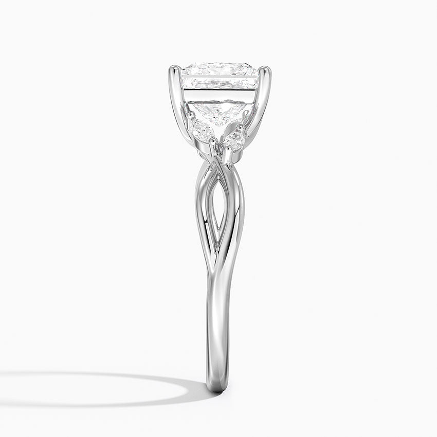 Willow Diamond Ring (1/8 ct. tw.) Platinum Princess Engagement Ring