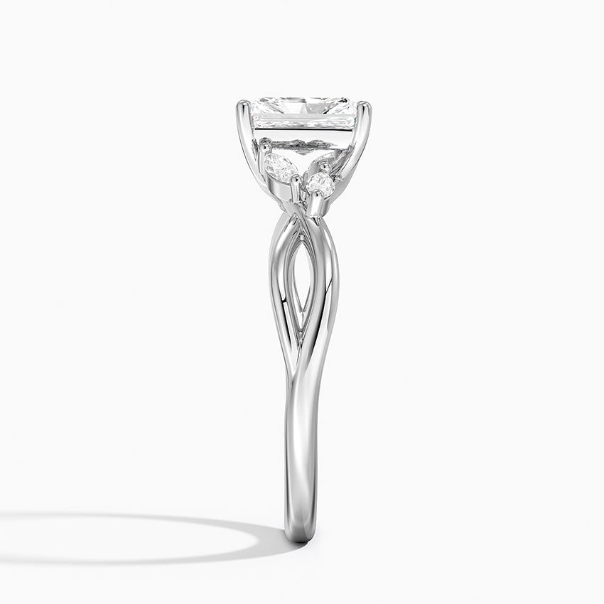 Willow Diamond Ring (1/8 ct. tw.) Platinum Radiant Engagement Ring