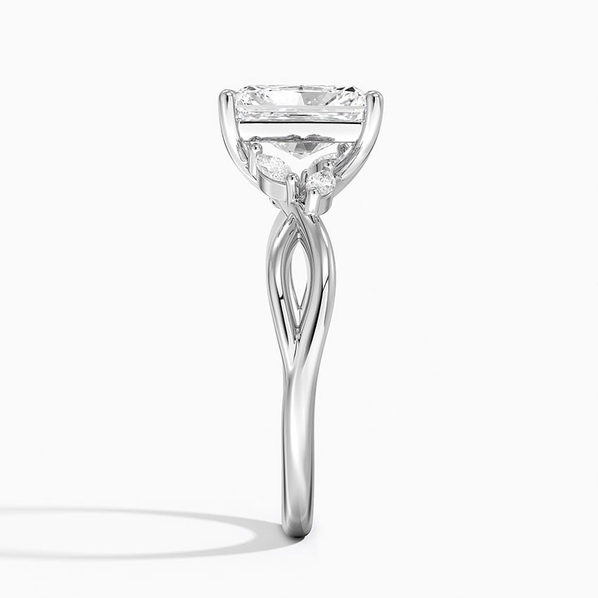 Willow Diamond Ring (1/8 ct. tw.) Platinum Radiant Engagement Ring