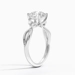 Willow Diamond Ring (1/8 ct. tw.) Platinum Round Engagement Ring