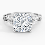 Willow Diamond Ring (1/8 ct. tw.) Platinum Cushion Engagement Ring