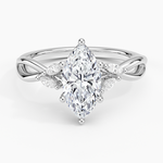 Willow Diamond Ring (1/8 ct. tw.) Platinum Marquise Engagement Ring