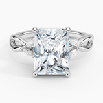 Willow Diamond Ring (1/8 ct. tw.) Platinum Radiant Engagement Ring