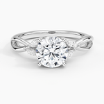 Willow Diamond Ring (1/8 ct. tw.) Platinum Round Engagement Ring