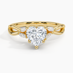 Willow Diamond Ring (1/8 ct. tw.) Yellow Gold 18k Heart Engagement Ring