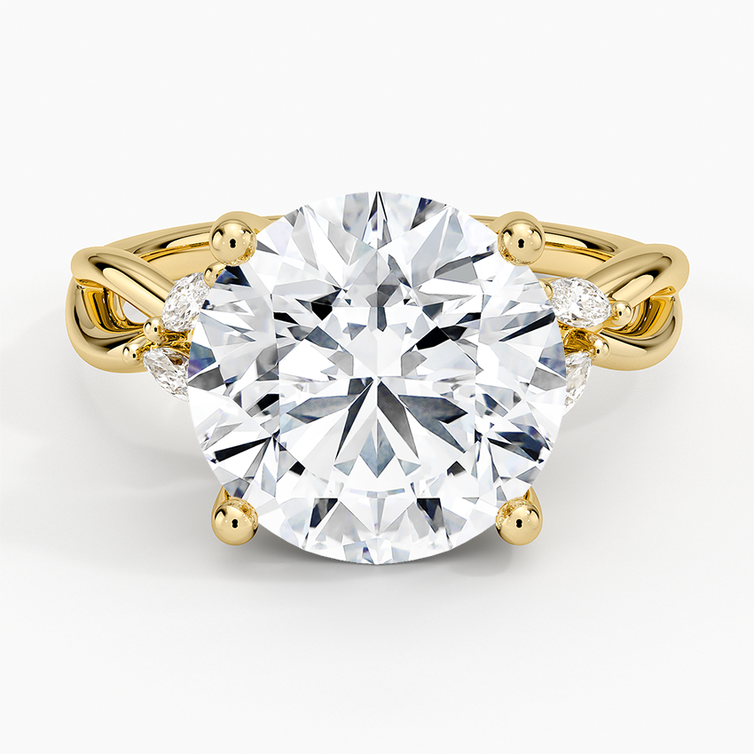 Willow Diamond Ring (1/8 ct. tw.) Yellow Gold 18k Round Engagement Ring