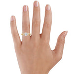 Willow Diamond Ring (1/8 ct. tw.) Yellow Gold 18k Engagement Ring