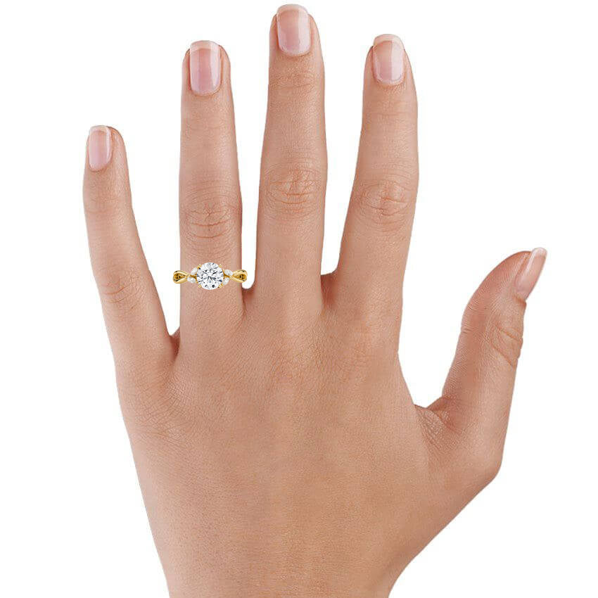 Willow Diamond Ring (1/8 ct. tw.) Yellow Gold 18k Engagement Ring