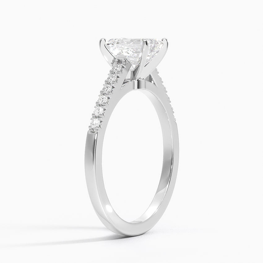 Sonora Diamond Ring White Gold 18k Emerald Engagement Ring