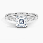 Sonora Diamond Ring White Gold 18k Asscher Engagement Ring