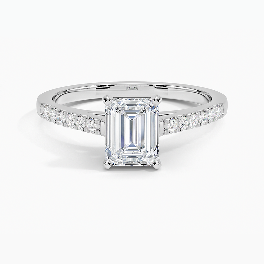 Sonora Diamond Ring White Gold 18k Emerald Engagement Ring