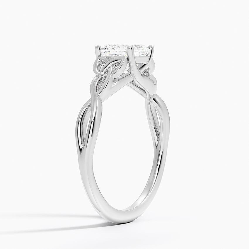 Celtic Love Knot Ring Platinum Asscher Engagement Ring