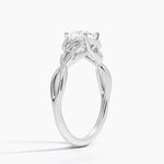 Celtic Love Knot Ring Platinum Cushion Engagement Ring
