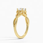 Celtic Love Knot Ring Yellow Gold 18k Cushion Engagement Ring
