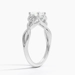 Celtic Love Knot Ring Platinum Heart Engagement Ring