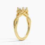 Celtic Love Knot Ring Yellow Gold 18k Heart Engagement Ring