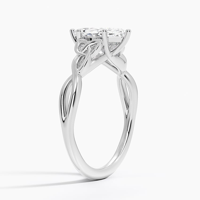Celtic Love Knot Ring Platinum Marquise Engagement Ring