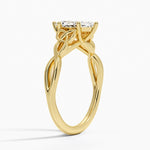 Celtic Love Knot Ring Yellow Gold 18k Marquise Engagement Ring