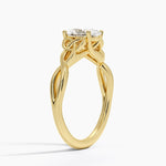 Celtic Love Knot Ring Yellow Gold 18k Oval Engagement Ring