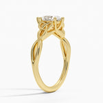 Celtic Love Knot Ring Yellow Gold 18k Pear Engagement Ring