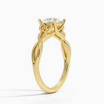 Celtic Love Knot Ring Yellow Gold 18k Princess Engagement Ring