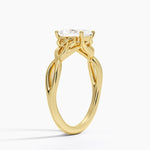 Celtic Love Knot Ring Yellow Gold 18k Radiant Engagement Ring