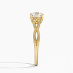 Celtic Love Knot Ring Yellow Gold 18k Round Engagement Ring