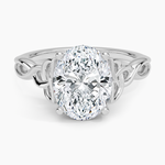 Celtic Love Knot Ring Platinum Oval Engagement Ring