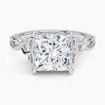 Celtic Love Knot Ring Platinum Princess Engagement Ring