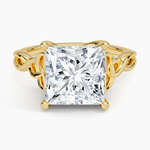 Celtic Love Knot Ring Yellow Gold 18k Princess Engagement Ring