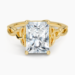 Celtic Love Knot Ring Yellow Gold 18k Radiant Engagement Ring