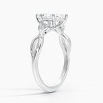 Budding Willow Solitaire Ring Platinum Marquise Engagement Ring