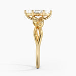 Budding Willow Solitaire Ring Yellow Gold 18k Marquise Engagement Ring
