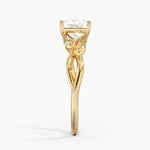 Budding Willow Solitaire Ring Yellow Gold 18k Princess Engagement Ring