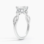 Budding Willow Solitaire Ring Platinum Radiant Engagement Ring